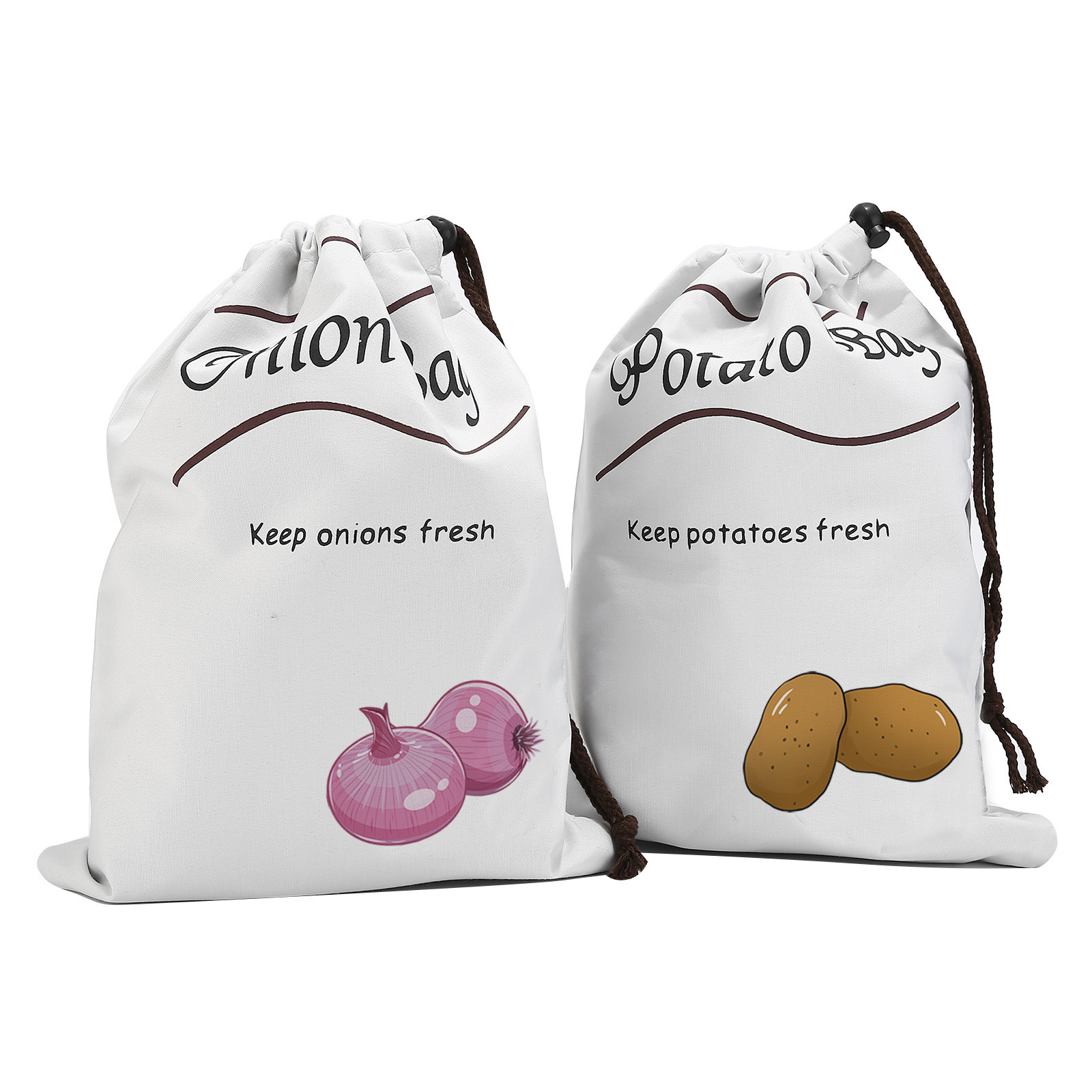 Food Storage In Roots - قطعتان من أكياس تخزين الخضروات القابلة