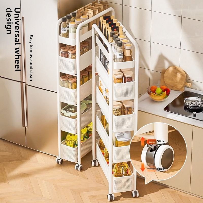 Food Storage In Cabinets - رف شق المطبخ من الفولاذ المقاوم