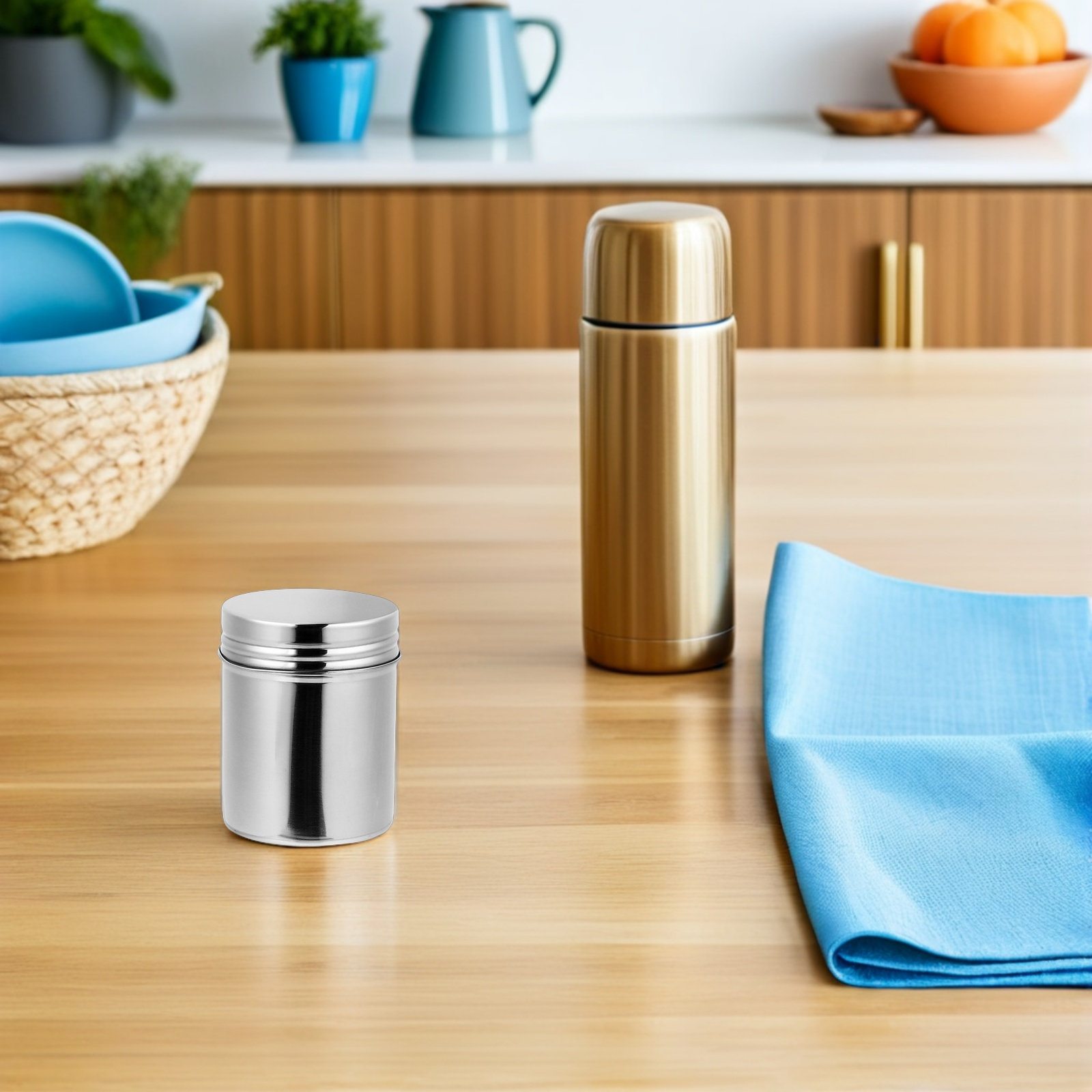 Food Storage Canister - علبتان من الفولاذ المقاوم للصدأ 304