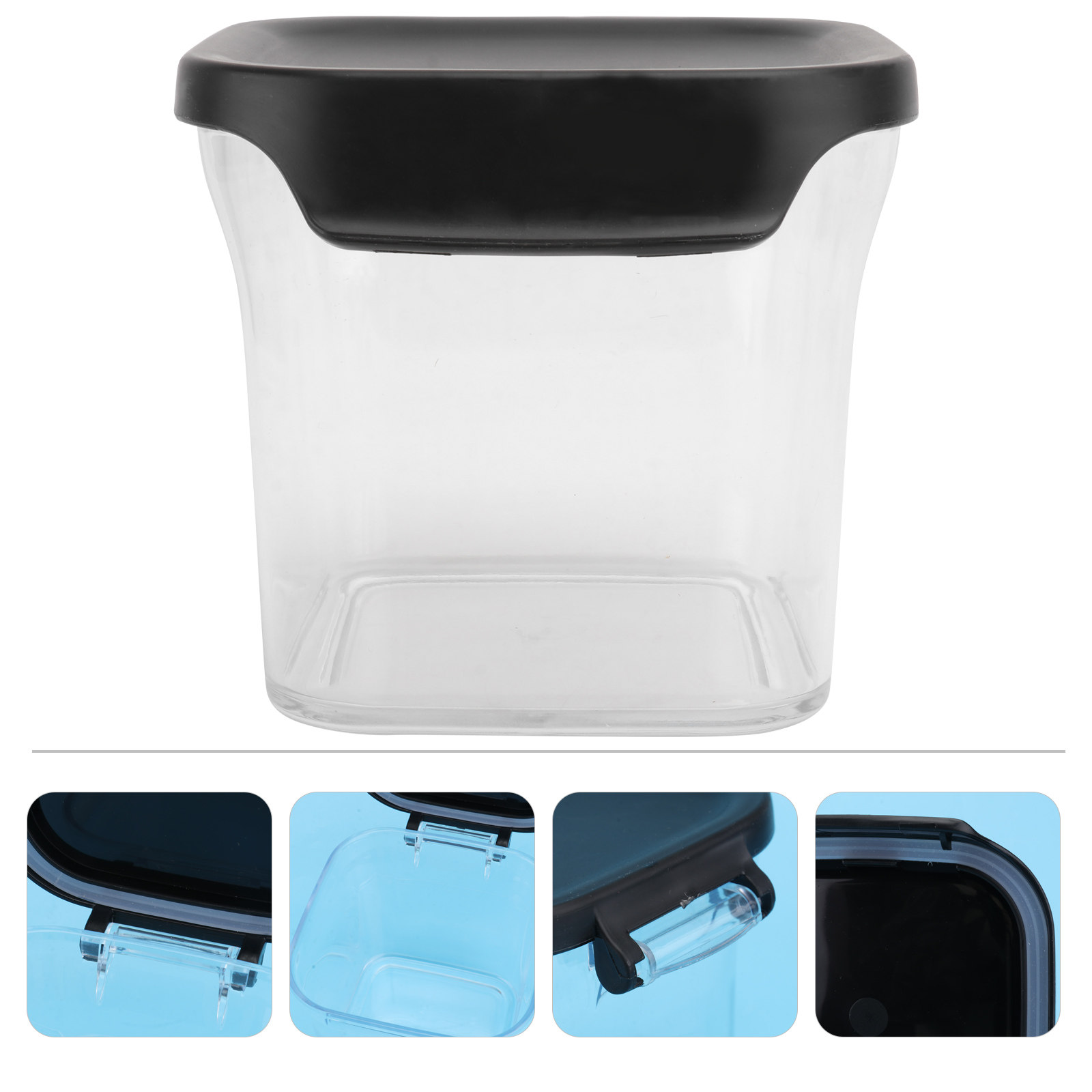 Food Storage Jars Airtight - وعاء تخزين شفاف محكم الإغلاق بسعة