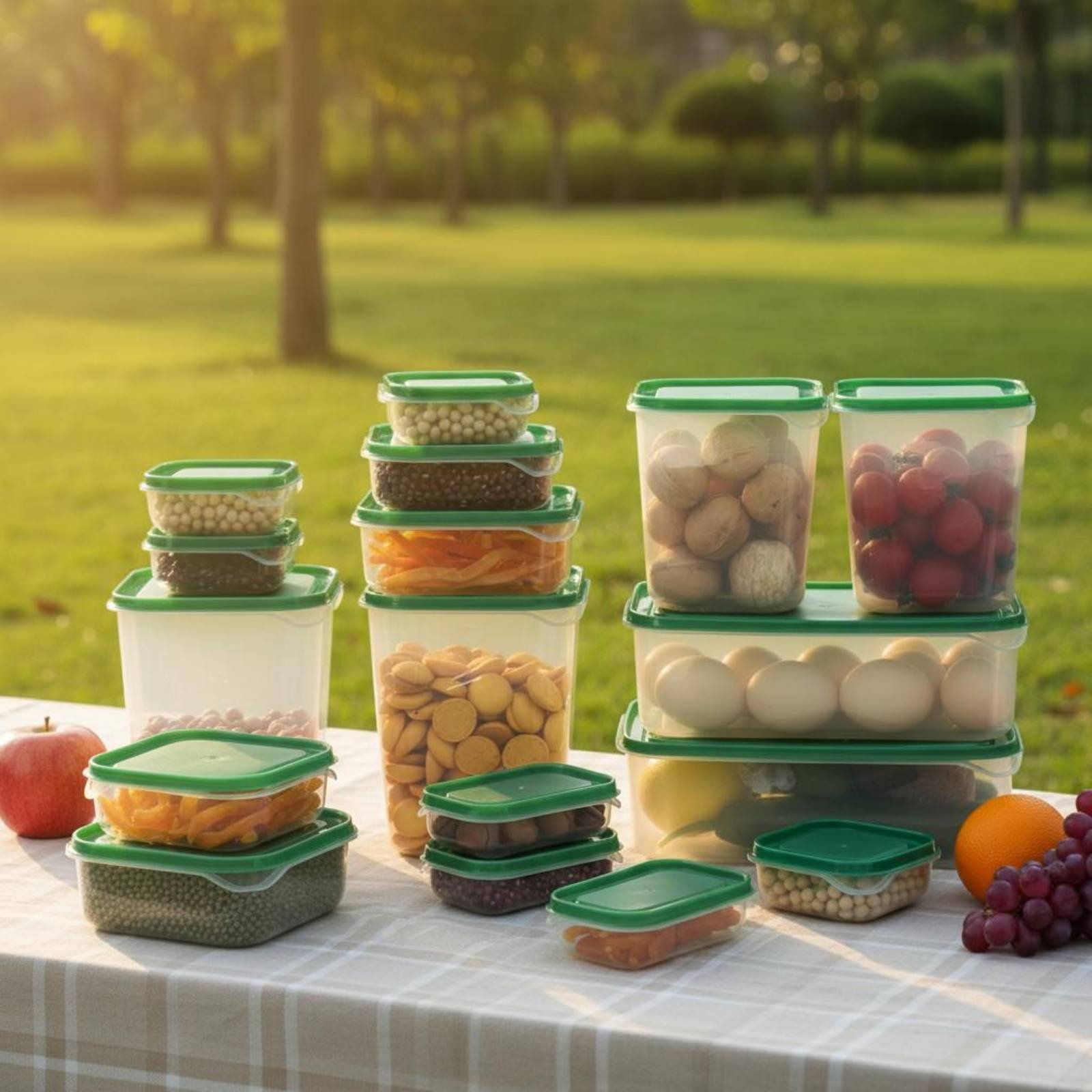 مجموعة من 17 قطعة لتخزين الطعا - مراجعة Food Storage Plastic Containers With Lids وسعره