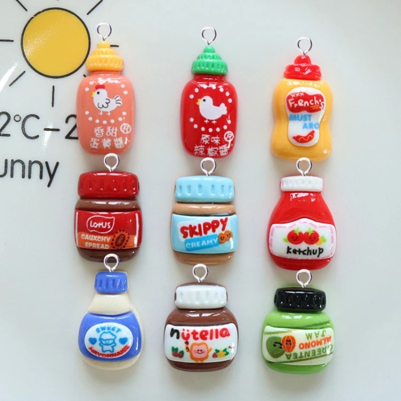 10 قطع تعليقات راتنجية مضحكة ب - مراجعة Salad Dressing Bottle وسعره