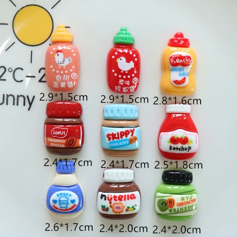 10 قطع تعليقات راتنجية مضحكة ب - مراجعة Salad Dressing Bottle وسعره