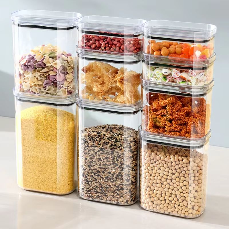 وعاء محكم الإغلاق لتنظيم خزانة - مراجعة Food Storage In Cabinets وسعره