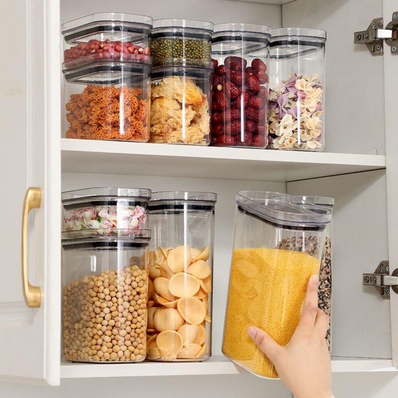 وعاء محكم الإغلاق لتنظيم خزانة - مراجعة Food Storage In Cabinets وسعره