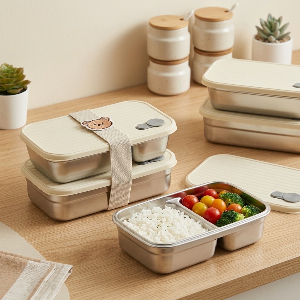 صندوق غداء من الفولاذ المقاوم  - مراجعة Food Storage Stackable Containers وسعره