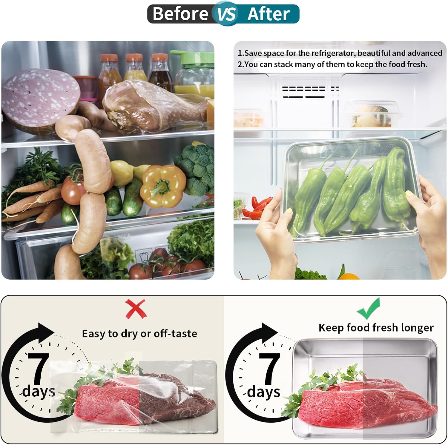 علب غداء من الفولاذ المقاوم لل - مراجعة Food Storage Stackable Containers وسعره