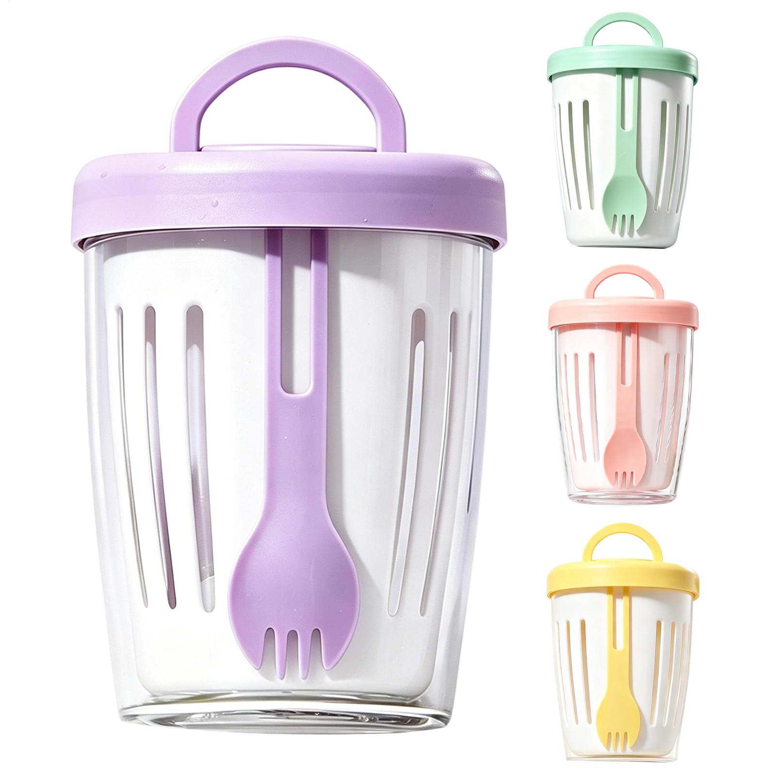 أكواب زبادي مع أغطية، كوب سلطة - مراجعة Salad Dressing Bottle وسعره