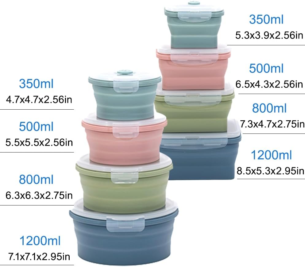 مجموعة حاويات تخزين الطعام الم - مراجعة Food Storage Silicone وسعره