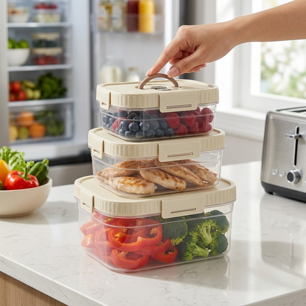 حاوية تخزين طعام قابلة للتكديس - مراجعة Food Storage Stackable Containers وسعره