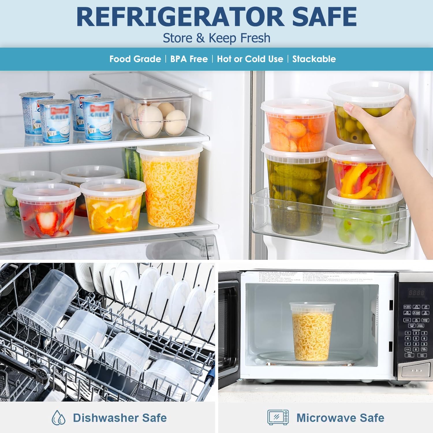 24 قطعة من حاويات تخزين الطعام - مراجعة Food Storage Plastic Containers With Lids وسعره