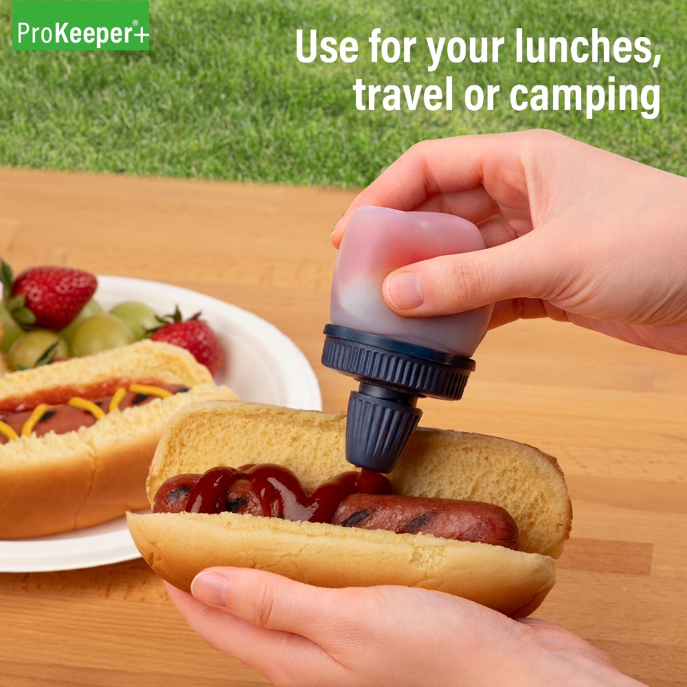 زجاجات سيليكون قابلة للضغط زرق - مراجعة Condiment Squeeze Bottle وسعره
