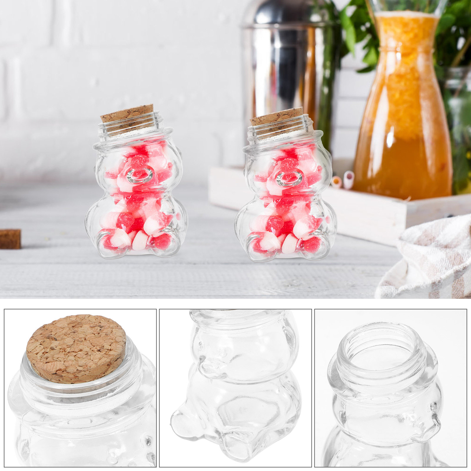 طقم من 4 أوعية زجاجية شفافة مح - مراجعة Food Storage Jars Airtight وسعره
