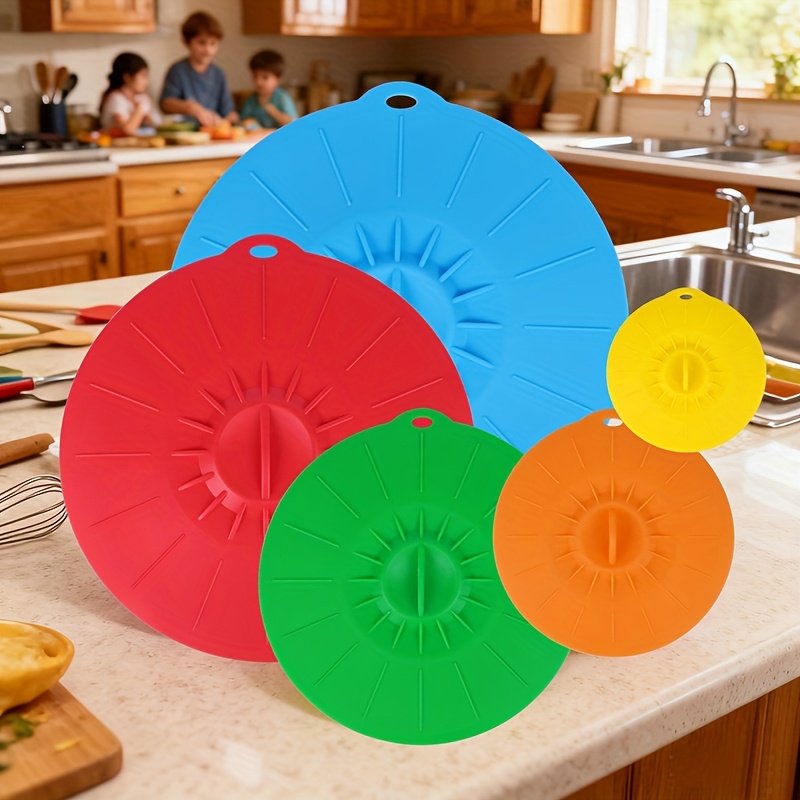 أغطية سيليكون من 5 قطع، أغطية  - مراجعة Food Storage Silicone وسعره