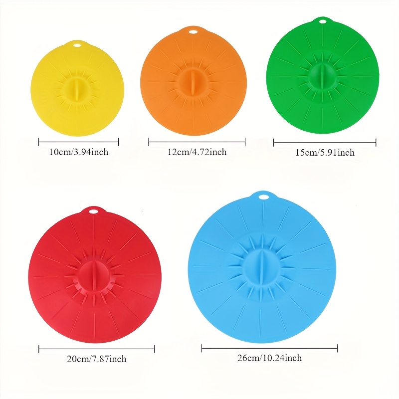 أغطية سيليكون من 5 قطع، أغطية  - مراجعة Food Storage Silicone وسعره