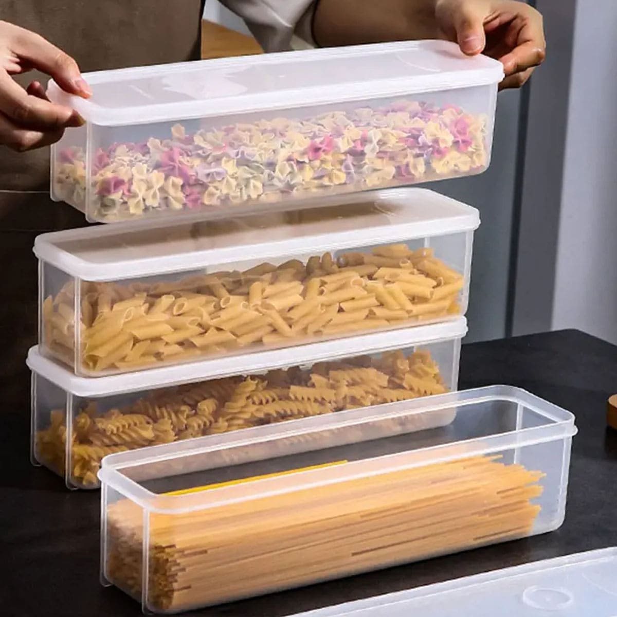 صندوق تخزين بلاستيكي شفاف، علب - مراجعة Food Storage Cupboard وسعره